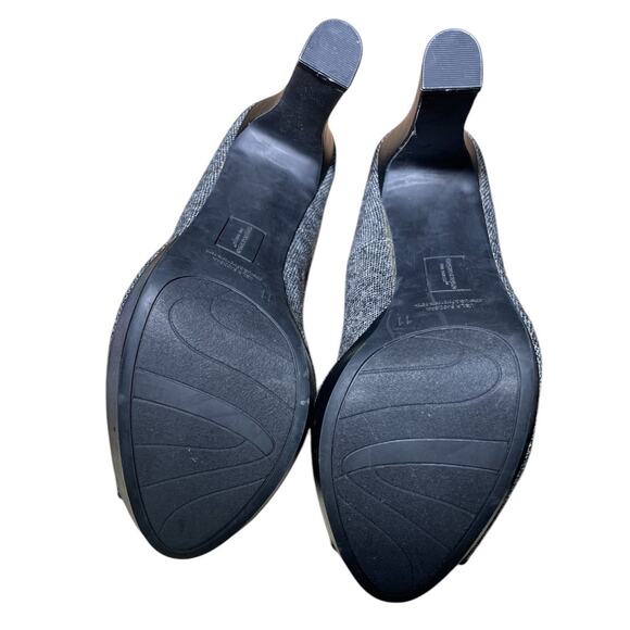 2 Pairs Women's Christian Siriano Tweed Tassel Black White Heels Platforms 11 - Picture 8 of 8